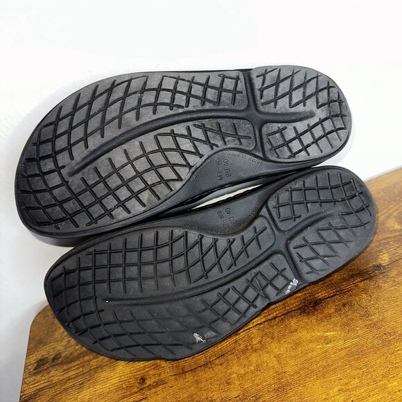 OOFOS OOAAH Unisex Black Slide Sandals Mens Size 7 Womens Size 9 - Picture 4 of 6